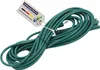 A coiled green power cord with a tag attached. Produktbild-Vorschau