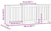 vidaXL Heizkörperabdeckung Schwarz Eichen-Optik 205 x 21,5 Produktbild-Vorschau 8