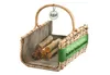 Kobolo Holztrage Holzkorb für Kaminholz eckig - Rattan grau Produktbild-Vorschau 9