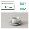 DOWAN 88ml Tasses à espresso en porcelaine avec soucoupes, Voir les images du produit 2