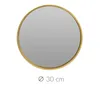 A round mirror with a golden frame is shown against a white background. Below the mirror, the diameter is indicated as 30 cm. Náhled obrázku produktu