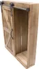 A wooden cabinet with a sliding barn door. Náhled obrázku produktu