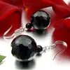 Ohrringe Ohrhänger aus Onyx & 925 Silber Ø14mm facettiert Produktbild-Vorschau 3