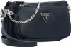 A black Guess handbag with a silver chain. Produktbild-Vorschau