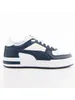 A single Puma Select Ca Pro Classic Sportschuhe in white and navy blue is shown against a white background. Produktbild-Vorschau
