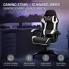 ML-Design Gaming Stuhl mit Fußstütze, Schwarz-Weiß aus Produktbild-Vorschau 2