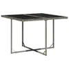 Design 9-tlg. Garten-Essgruppe mit Kissen Grau Poly Rattan, Produktbild-Vorschau 3