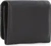 A black leather wallet shown from the side. Produktbild-Vorschau