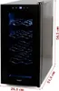 A black wine cooler refrigerator with a glass door. Produktbild-Vorschau