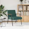 vidaXL Fotel ciemnozielony materiał Podgląd zdjęcia produktu 3