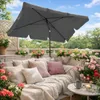 Balkon Sonnenschirm 200x125cm Balkonschirm Rechteckig Produktbild-Vorschau 2