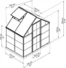 Palram - Szklarnia aluminiowa Canopia Hybrid 64 Anthracite Podgląd zdjęcia produktu 7