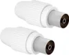 2xKoaxialbuchse TV Antennenbuchse Adapter Kupplung Buchse Produktbild-Vorschau 1