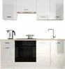 Küchenmöbel-Set weiß glänzend 5 Stück 180 cm Produktbild-Vorschau 2