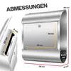 KESSER® XXL Briefkasten Edelstahl mit Zeitungsfach & 3 Produktbild-Vorschau 7