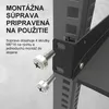 Close-up of mounting hardware for a server rack, showing screws and a bracket attached to the rack structure. Náhľad obrázku produktu
