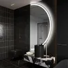 Unregelmäßiger asymmetrischer angeschnitten Spiegel mit LED Produktbild-Vorschau 1