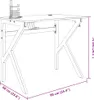 Gaming-Schreibtisch mit K-Gestell Schwarz 90x60x75 cm Produktbild-Vorschau 10