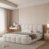Gestoffeerd bed CERETTO 160x200, wit, boucle stof, met Productafbeelding-voorbeeld 1