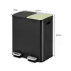 Mülleimer Küche, 2 x 15 L, Mülltrennsystem 2 Fächer, Produktbild-Vorschau 5
