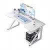 A white gaming computer desk with a computer tower, monitor, keyboard, and mouse. Náhľad obrázku produktu