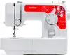 A white Brother sewing machine with red decorative accents featuring flowers and a bird. Náhled obrázku produktu