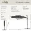 Parasol DARIA 300 cm avec pied déporté et housse de Voir les images du produit 6