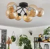 Isorella Deckenlampe aus Metall/Riffelglas in Produktbild-Vorschau 2