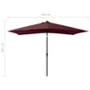 vidaXL Sonnenschirm mit LEDs und Stahl-Mast Bordeauxrot 2x3 Produktbild-Vorschau 7