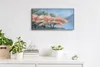Küchenuhr Bürouhr Leinwand Uhr 60x30 Bäume Blumen malen Produktbild-Vorschau 3
