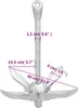vidaXL Ancre pliante avec corde Argenté 1,5 kg Fonte Voir les images du produit 12