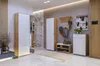 Kommode Weiß Hochglanz Eiche Sideboard Anrichte Wohnzimmer Produktbild-Vorschau 3