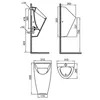 LUCI Urinal schwarz matt 31,5x55,5x26,5 cm, Abgang Produktbild-Vorschau 2