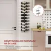 Stojak na wino HOMCOM, ścienny, na 10 butelek, stojak na Podgląd zdjęcia produktu 5