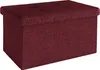 A studio shot of a burgundy fabric storage ottoman. Náhled obrázku produktu