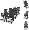 vidaXL Chaises longues de jardin 6 pcs. Anthracite - Voir les images du produit 1