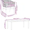 vidaXL set da pranzo da giardino 9 pezzi con cuscini in Anteprima dell’immagine prodotto 8
