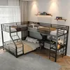 Metalowe łóżko piętrowe z 3 miejscami do spania, wyposażone Podgląd zdjęcia produktu 5