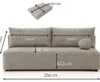 Sofa LUNO mit Schlaffunktion Creme – Moderne puente Creme Produktbild-Vorschau 7