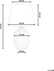 BELIANI stolná lampa biela keramika 52 cm látkové tienidlo Náhľad obrázku produktu 3