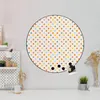 Design Stahlmagnettafel Schwarz Rund 47cm Bunte Punkte Produktbild-Vorschau 1