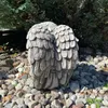 Beton Garten Skulptur Grau Figur sitzender Engel 20 kg Produktbild-Vorschau 3