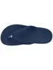 A top-down view of a single navy blue Crocs flip-flop on a white background. Produktbild-Vorschau