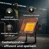 Gasheizstrahler 4,5 kW mit Piezozündung, Druckregler & Produktbild-Vorschau 3