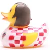 Badeente kroatischer Fußballer weiß rot Vinyl 7,5 cm Produktbild-Vorschau 4