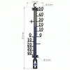 Metall Gartenthermometer 27cm Temperatur -40 bis 50°C Produktbild-Vorschau 5
