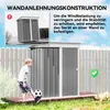 Outsunny Metall Gerätehaus 1,36m² 161 x 95 x 181cm Produktbild-Vorschau 6