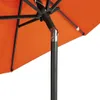 vidaXL Slnečník s oceľovou tyčou Terakota 225x225x212 cm Náhľad obrázku produktu 7