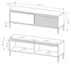 AX LIVING Trentinis 153 2T Schwarzes TV Board, 153,5 cm, Produktbild-Vorschau 7