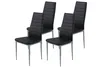 4er Set Esszimmerstuhl Simone  - Kunstleder Schwarz - Produktbild-Vorschau 1